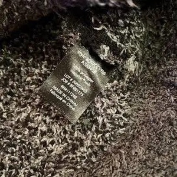 Barefoot Dreams Sweater Gray Black Carbon Camo Seaside Crew Neck Pullover XL - Picture 8 of 9